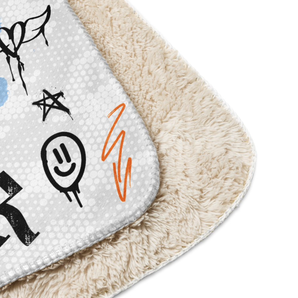 Graffiti Sherpa Blanket